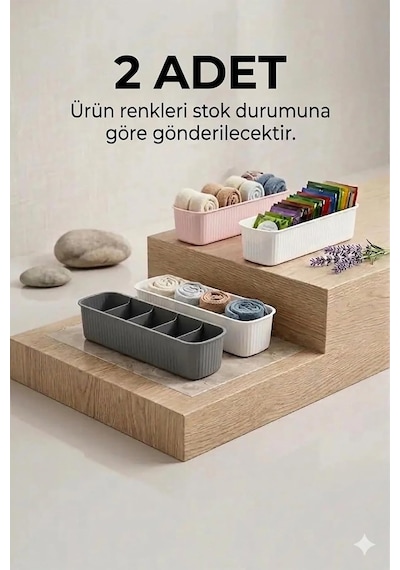 Tr Tevy 5 Bölmeli Dolap İçi Düzenleyici/masa Üstü Düzenleyici/çok Amaçlı Organizer 2 Adet Diğer