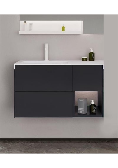 Orka Milano 100 Alt Modül + Lavabo Modul Mat Antrasit Diğer Orka Milano 100 Alt Modül + Lavabo Modul Mat Antrasit Diğer