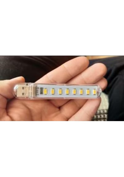 Taşınabilir Usb Led Işık Mini Flash Usb Stick Light 8 Led Sarı N11.3856