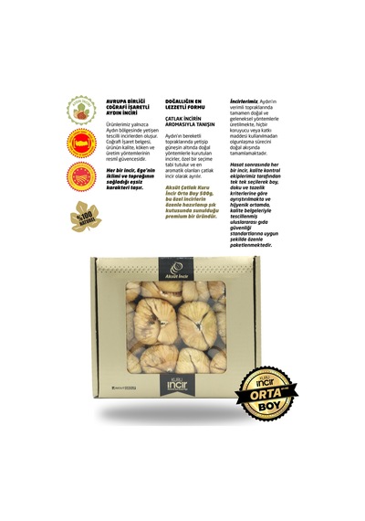 Çatlak Kuru İncir 500g Aydın İnciri Ab Coğrafi İşaretli 500 G