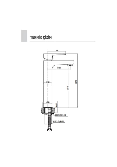 Creavit Sr6500 Sharp Uzun Lavabo Armatürü