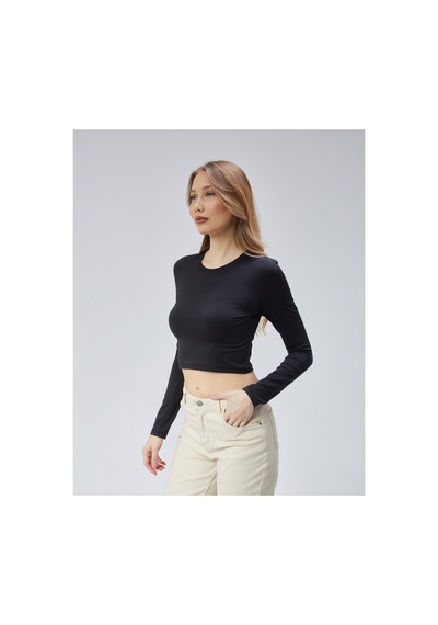 Virago Soft Touch Yuvarlak Yaka Crop Uzun Kol Bluz/body Siyah - 686786242 Siyah - 686786242 Siyah Virago Soft Touch Yuvarlak Yaka Crop Uzun Kol Bluz/body Siyah - 686786242 Siyah - 686786242 Siyah