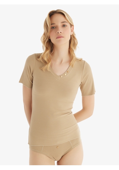 Blackspade Kadın T-shirt 51814 - Kahverengi Kahverengi