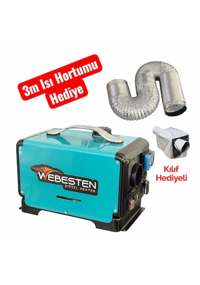 Webesten Taşınabilir Lityum Akülü Dizel Isıtıcı Kılıf Ve Hortum Hediyeli 01