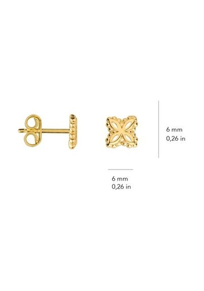 Goldkupe 14 Ayar Noktalı Çiçek Altın Küpe 1,16 Gr-2181