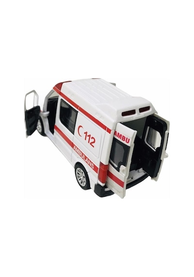 Vardem Sesli Işıklı Çek Bırak Metal Ambulans -  588b-ambulans