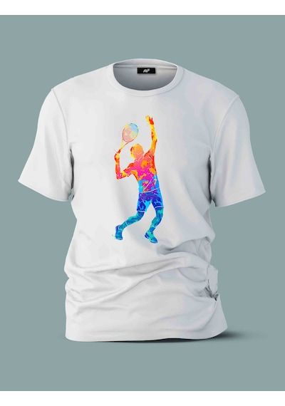 Fnbx Roger Federer Color Tennis T-shirt Beyaz