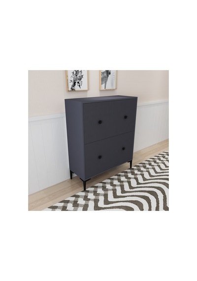 Ece 90 Cm , Lazer Desenli 4kapaklı 4 Raflı Ayakkabılık, Çok Amaçlı Dolap, Banyo Dolabı Antrasit Antrasit Ece 90 Cm , Lazer Desenli 4kapaklı 4 Raflı Ayakkabılık, Çok Amaçlı Dolap, Banyo Dolabı Antrasit Antrasit
