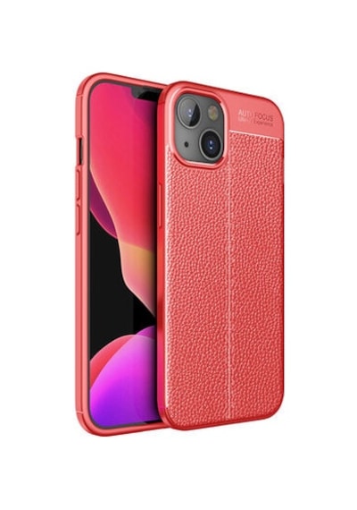 Apple Uyumlu iPhone 13 Mini Kılıf Deri Silikon Yüzeyli Yüksek Kaliteli Silikondan Üretilmiş Premium Silikon Kapak Ryc/niss Kirmizi