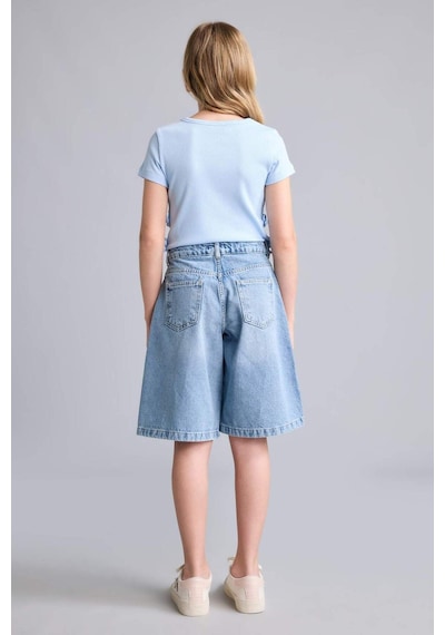 Defacto Regular Fit Mavi Jean Şort Kız Çocuk H8886a826aunm28 Mavi-nm28