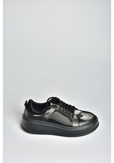 Fox Shoes V274728004 Siyah Kalın Tabanlı Spor Ayakkabı Sneakers Siyah