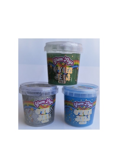 Yumtoys Gold Serisi Slaym - Hazır Slime 3 Renk 3 Kutu 140x3 Gr Yeşil, Mavi, Gümüş