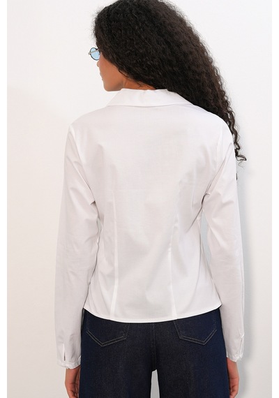 Bigdart 20231 Slim Fit Poplin Gömlek - Beyaz