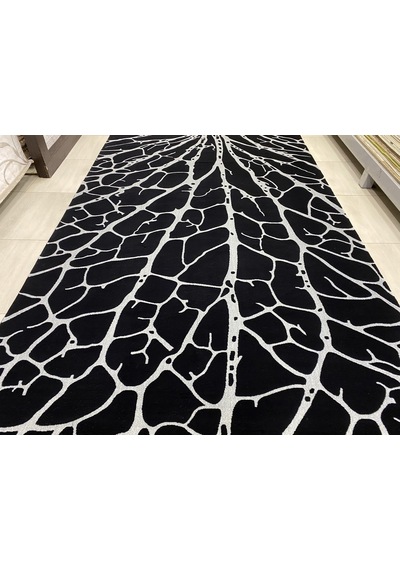 Saray Halı Vizyon 11145 B 200X300 Siyah Gri Ağaç Modeli 6 M2 Halı