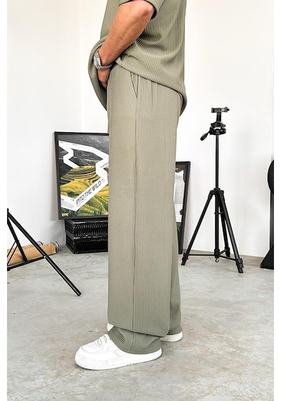 Haki Fitilli Baggy Pantolon Haki