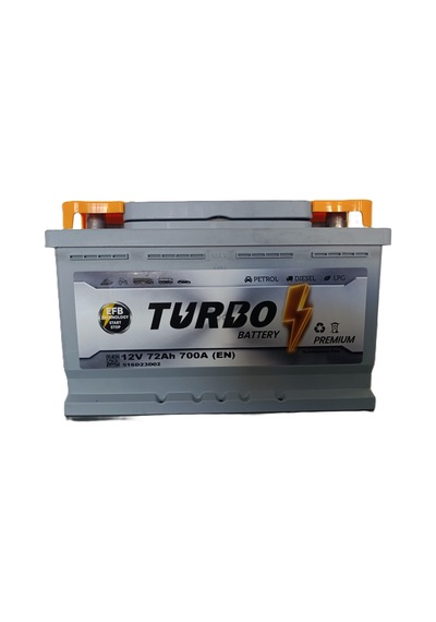 Turbo 72 Ah. 700a En Start-stop Efb. Petlas si Altında Üretim Tarihi: 2025 Akü İadesi Yok