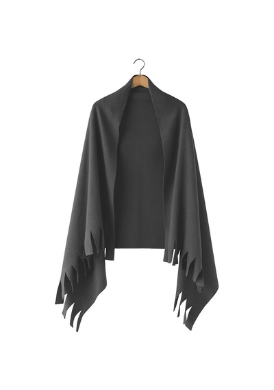 Elif Mira Unisex Polar Omuz Şalı 70x180 Cm Kışlık Sıcak Şal Elegantwarm Antrasit