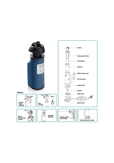 Lexroo Sk-03 Yüzey Temizleyici Filtre 200 Lt/h 3 W