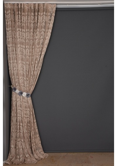 Sarmaşık Vizon Dikilmiş Pileli Fon Perde 300x260 Cm Sarmaşık Vizon Dikilmiş Pileli Fon Perde 300x260 Cm