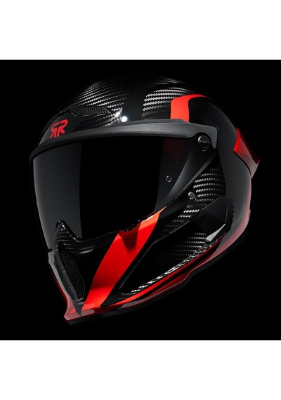 Ruroc At4.0 Track Rosso Kapalı Kask Siyah - Kırmızı