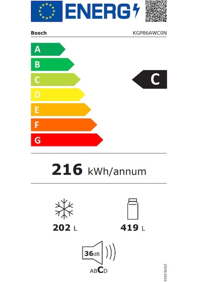 Bosch KGP86AWC0N 621 LT No-Frost Kombi Tipi Buzdolabı