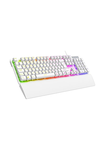 Rampage Kb-rx77 Runner Beyaz Usb Rainbow Aydınlatmalı Q Bilek Destekli Gaming Klavye