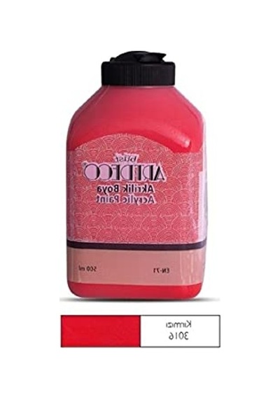500ml Kırmızı Akrilik Boya, Sanat Malzemesi 0
