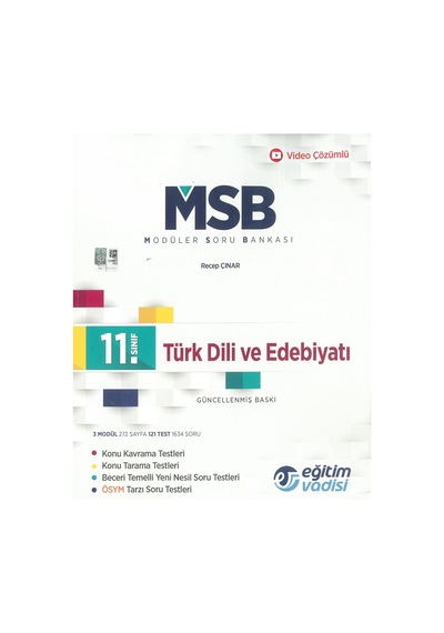 Eğitim Vadisi 11. Sınıf Türk Dili Ve Edebiyatı Modüler Soru Bankası
