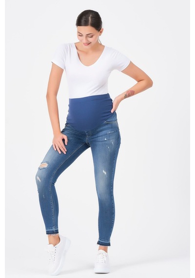Busa Hamile Jean Skinny Mavi-mavi