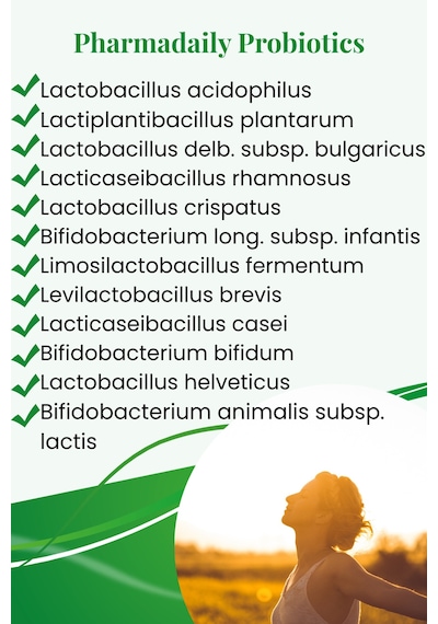 Pharmadaily Probiotics Probiotic Complex 12 Çeşit Probiyotik 30 Kapsül