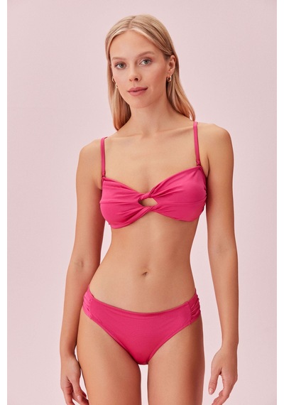 Suwen Begonvile Burgulu Straplez Bikini Üst Sb25615144d144 Begonvil