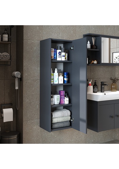 Ada Banyo Dolabı Mat Suntalam 110 Cm Banyo Boy Dolabı Antrasit