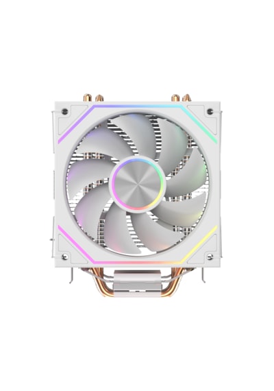 Strong M5-pro 12cm Argb Fanlı 4 Bakır 135w Kule Tipi İşlemci Fanı Beyaz Argb To Sata li İşlemci Soğutucusu