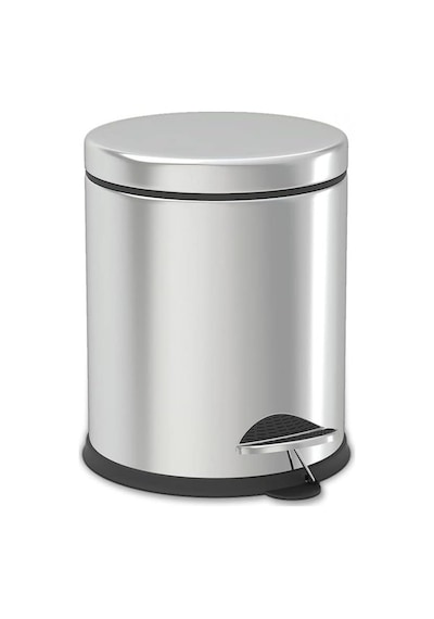 Banyo Krom 3 Lt Micro Pedallı Çöp Kovası Siyah