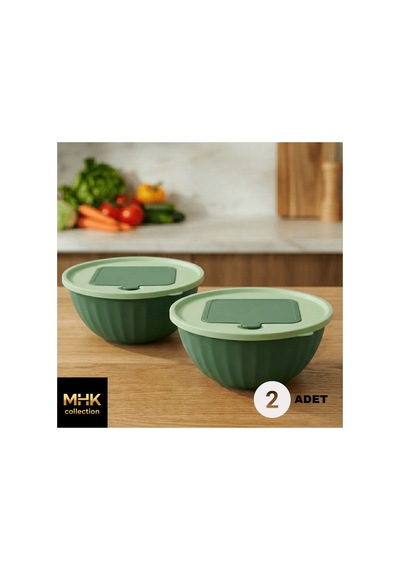 2'li Set Yeşil Hazneli Kapaklı Rende 2.5 Lt Diğer