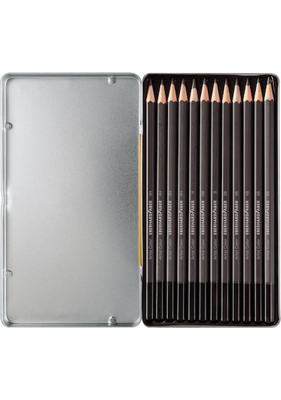 Eberhard Faber Artist Color Karakalem Eskiz Çizim Kalemi 12Li Set