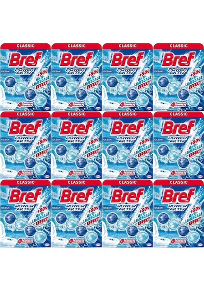 Bref Power Aktiv Klozet Bloğu Okyanus Kokulu 12 Li Set 12pk 1