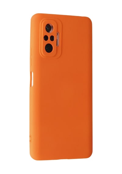 Xiaomi Redmi Note 10 Pro Uyumlu Kılıf Nano İçi Kadife Silikon - Turuncu