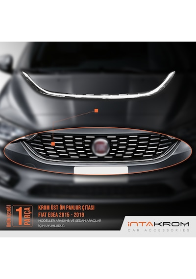 intakrom Fiat Egea Krom Ön Alt Panjur Çıtası Hb - Sd 2015 - 2020 Hb - Sd