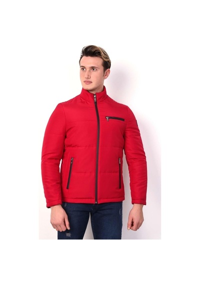 Dik Yaka Regular Fit Fermuarlı Erkek Kapitone Mont