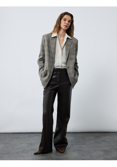 Koton Kruvaze Cepli Uzun Kollu Ekose Oversize Blazer Ceket Kahverengi Ekose 6wak50015pw Kahverengi Ekoseli Koton Kruvaze Cepli Uzun Kollu Ekose Oversize Blazer Ceket Kahverengi Ekose 6wak50015pw Kahverengi Ekoseli