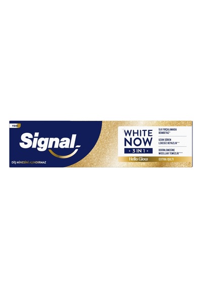 Signal White Now 3in1 Hello Glow Diş Macunu 75 Ml Işıltılı Beyazlık 4'li Avantaj Paketi - 4 Ade Tarı