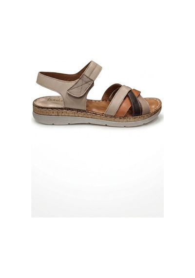 Bej-multi Kadın Hakiki Deri Sandalet 213.s-414