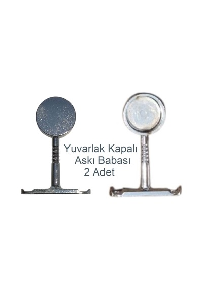 Yuvarlak Askı Babası Kapalı 2 Adet Metalik