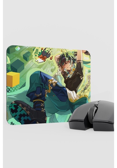 Kinich Genshin Impact Anime Gacha V3 - 22x18 Gaming Mouse Pad Fare Altlığı