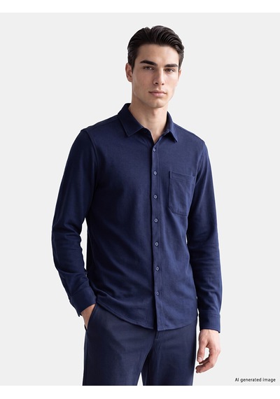Lcwaıkıkı Classic Lacivert Regular Fit Erkek Gömlek