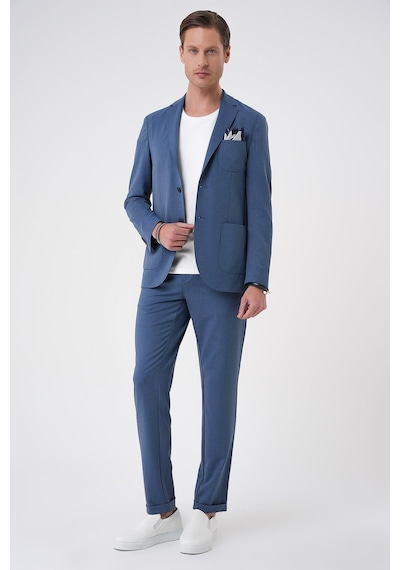 Efor Comfort Fit Mono Yaka Çift Yırtmaç Torba Cep Kendinden Desenli Casual İndigo Ceket C 706 Indıgo Efor Comfort Fit Mono Yaka Çift Yırtmaç Torba Cep Kendinden Desenli Casual İndigo Ceket C 706 Indıgo