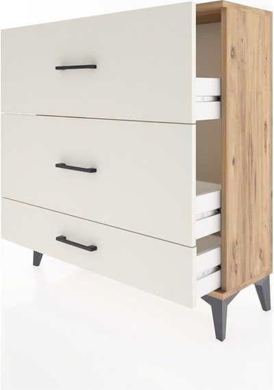 Arges Şifonyer 3 Çekmeceli 88x30x96 Çam-aytaşı Atlas Çam