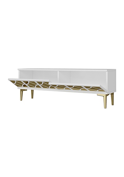 Tsa1236bg Öz Tv Sehpası Beyaz-gold 180cm Tsa1236bg Öz Tv Sehpası Beyaz-gold 180cm