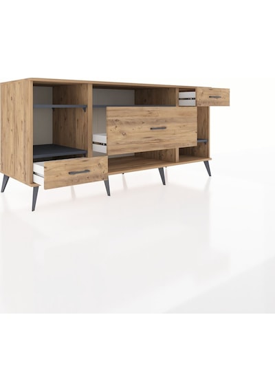 Kronos Konsol 4 Raflı 3 Çekmeceli 176x59x83 Çam-antrasit/çam Antrasit/çam Kronos Konsol 4 Raflı 3 Çekmeceli 176x59x83 Çam-antrasit/çam Antrasit/çam